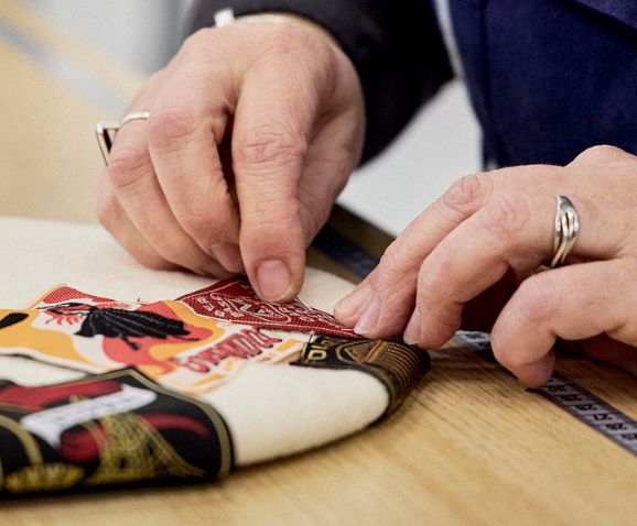 béret fabriqué à l'usine Laulhère